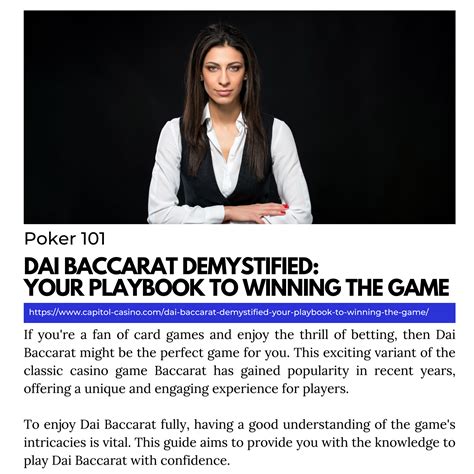 dai bacc|Dai Baccarat Demystified: Your Playbook To Winning .